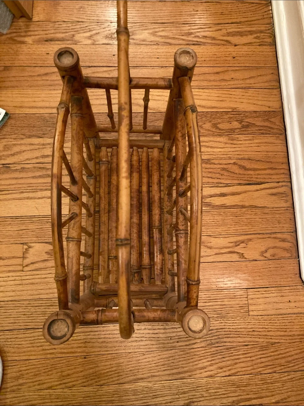 Fabulous 1920 -1930 original bamboo magazine rack